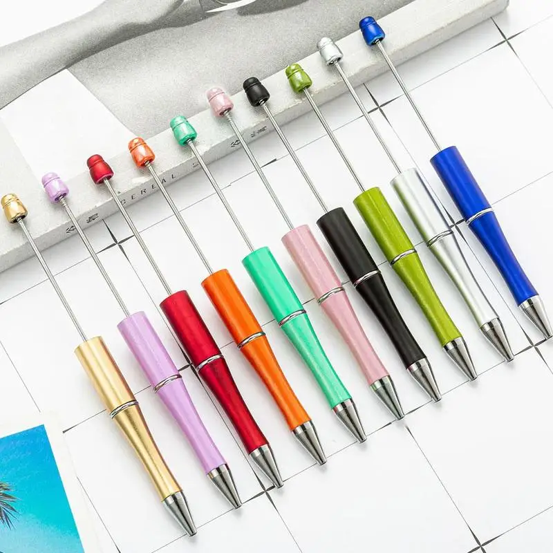 

Creative pen DIY beaded ballpoint pen Handmade fun beaded jewelry ballpoint pen