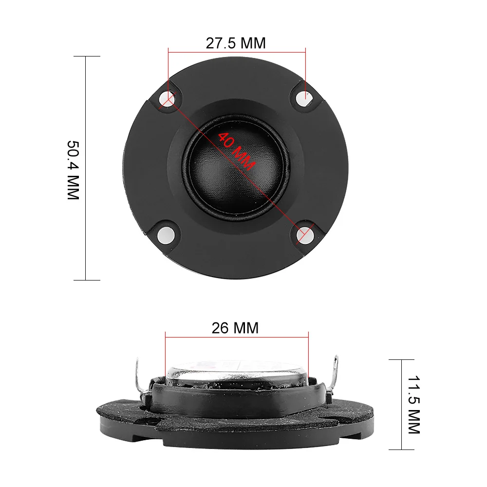 2 шт. дюймовый твитер Мини HIFI Динамик драйвер 6 Ом 15 Вт портативная шелковая пленка