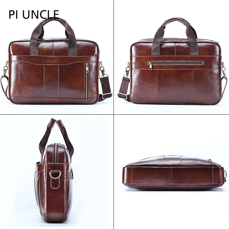 Мужской портфель из натуральной воловьей кожи с плечевым ремнём | Багаж и сумки