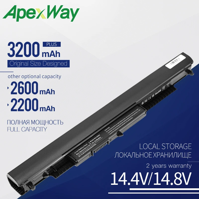 Аккумулятор Apexway для ноутбука HP Pavilion HSTNN-LB6V HS03 14-ac0XX 15-ac0XX 255 245 250 G4 240 807611-831 807612-831 |