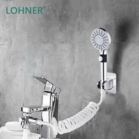 lohner new button sink wash head hand held shower accessories head holder cabezal telefono de ducha douchekop hoge druk