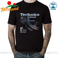 Tatooine Retro Deejay shirt Long Play tshirt Technics School of Music T shirt men Vintage DJ music T-shirt 2020 Hot Fashion Tops