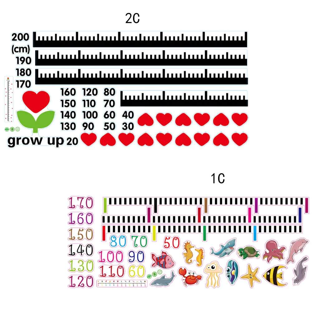Детская Наклейка на стену с измерителем роста запись мемориальный подарок