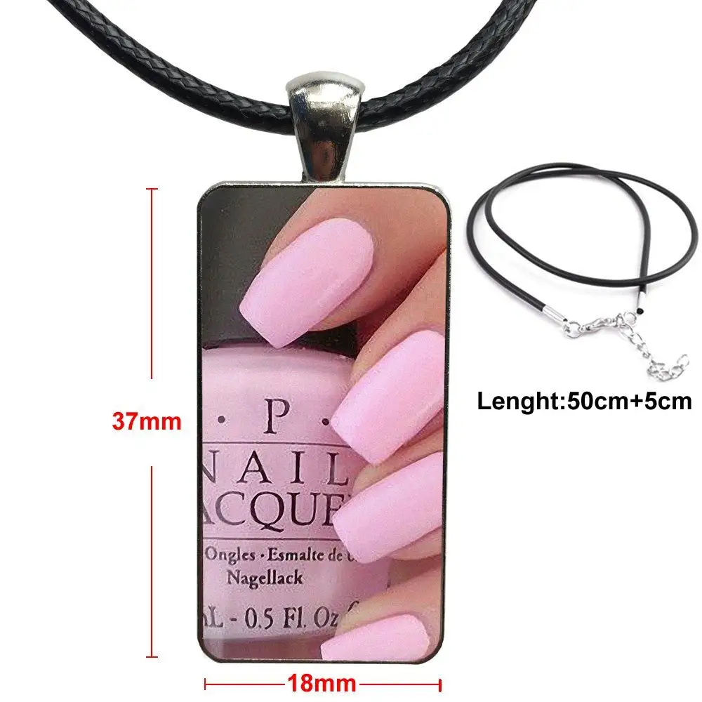 

New Nail Polish For Women Handmade Girls Fashion Necklace Handmade Rectangle Shape Choker Necklace Jewelry Multi Designs