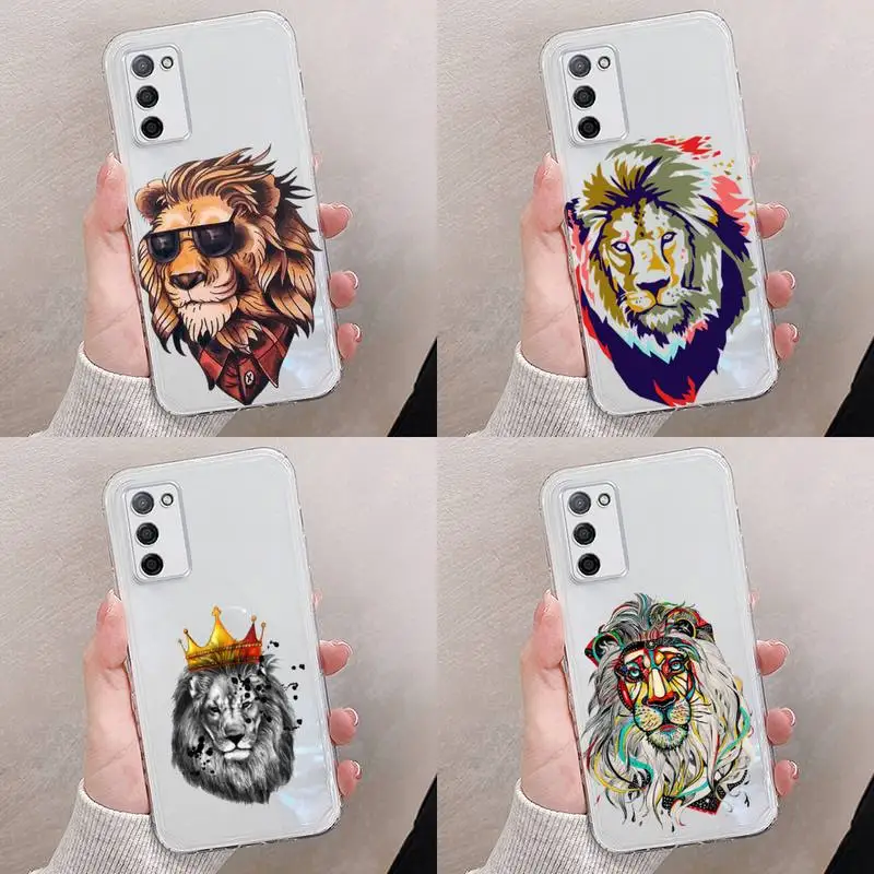 

Ferocious animal lion Phone Case Transparent For oppo RENO A 1 2 3 4 5 7 8 Z 2Z SE ACE PRO moible bag