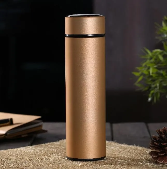 Blue 2 TECHOME 500 мл термосы из нержавеющей стали Термокружка сохраняющая тепло холодная бутылка термо кофе для мужчин и женщин - Цвет: Blue 2