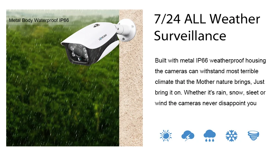 LOXCAM H.265+ 8CH 4K Ultra HD CCTV камера системы 8MP наружная IP66 Камера Безопасности ИК ночного видения камера видеонаблюдения комплект