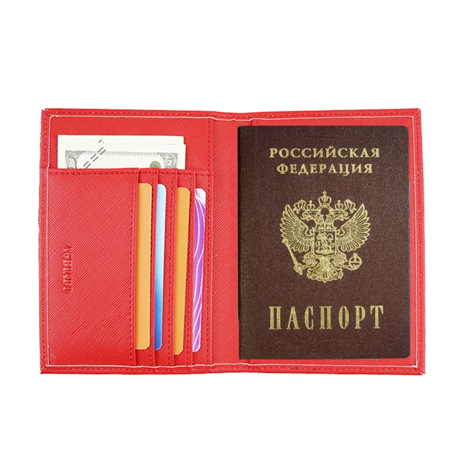 Обложка для паспорта мужчин и женщин модная однотонная дорожная документа