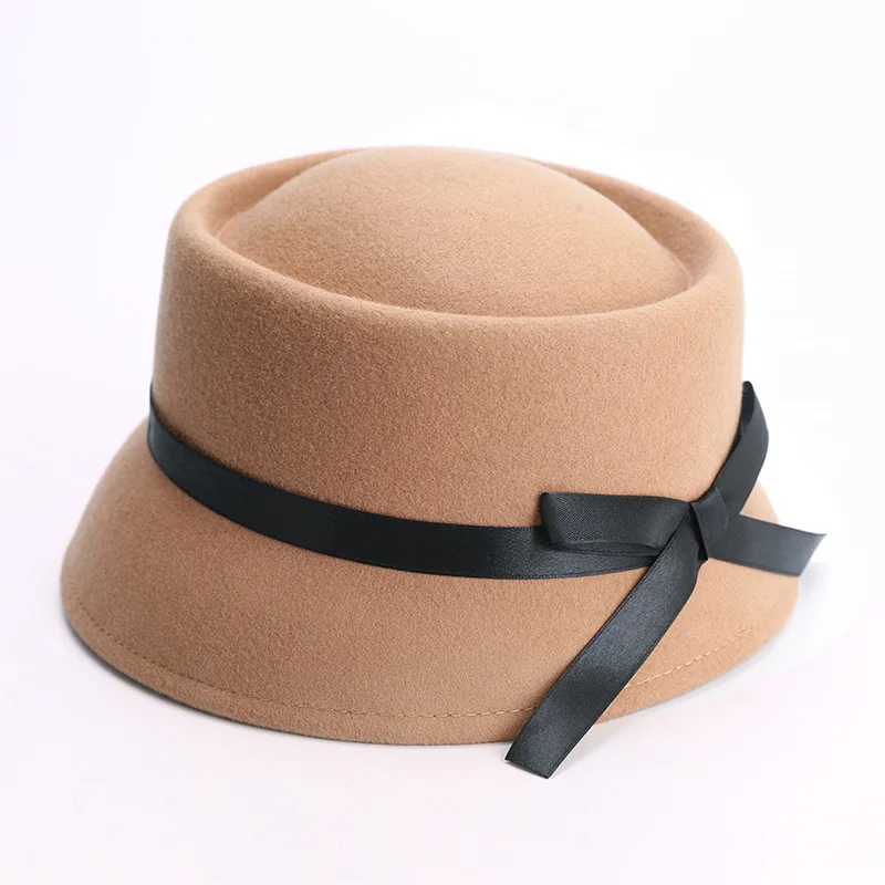 

New autumn and winter socket female fashion warm felt hat wool rhinar female legal age-fishery fisherman cap