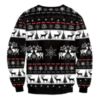 funny ugly reindeer christmas sweater tree women xmas jumpers 3d men sweaters pullover holiday christmas snowflakes sweatshirt m