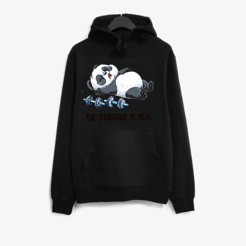 

Cute Panda Printed Hoodies Women Fleece Long Sleeve Loose Sweatshirt with Hat Girls Women Hoodie Pullovers Winter