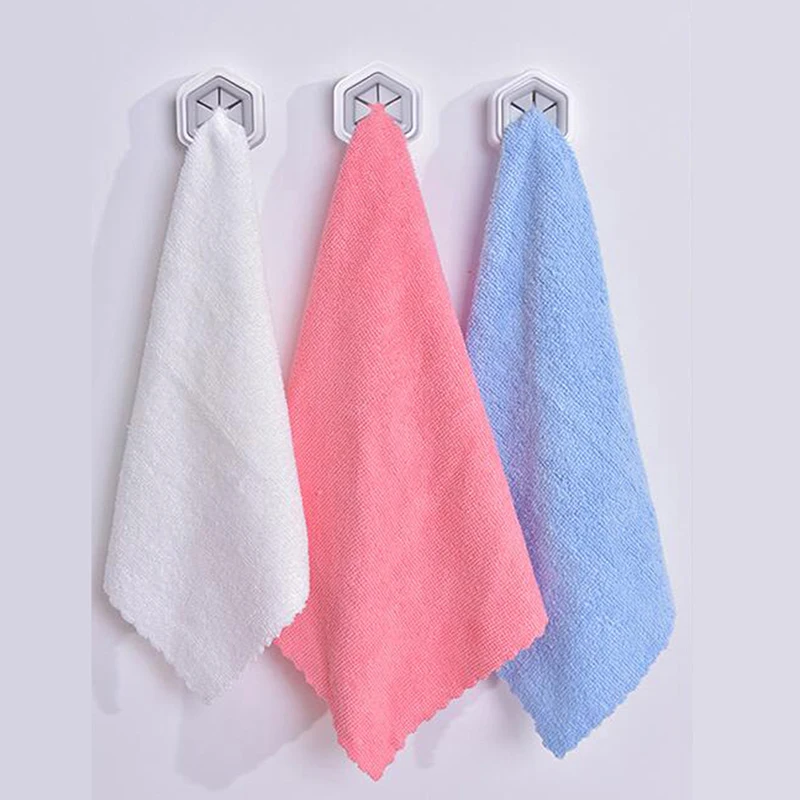 

2pcs Towel Holder Kitchen Storage Hooks Sucker Wall Window Bathroom Tool Washing Cloth Hanger Rack Organizer Convenient