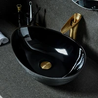 black bathroom basin countertop sink bathroom sink gold shampoo basin lavamanos ceramic vessel sink wash basin sink toilet basin
