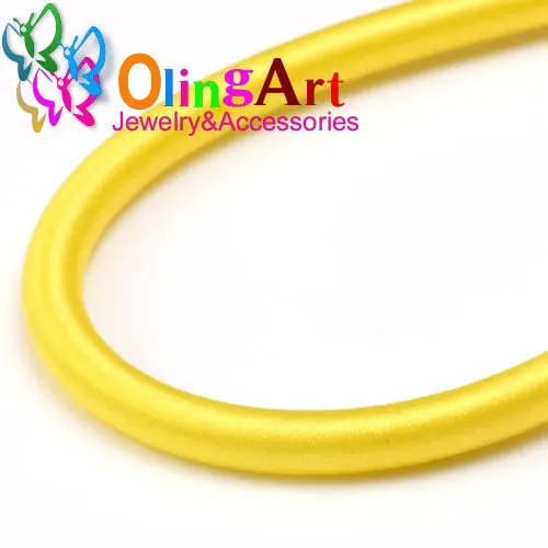 KX 46cm 5mm PT08 5 мм 46 см мягкий искусственный шелк различные материалы/несколько цветов шнур полые резиновые DIY ожерелье браслет ювелирных изделий - Цвет: KX 46cm 5mm PT08