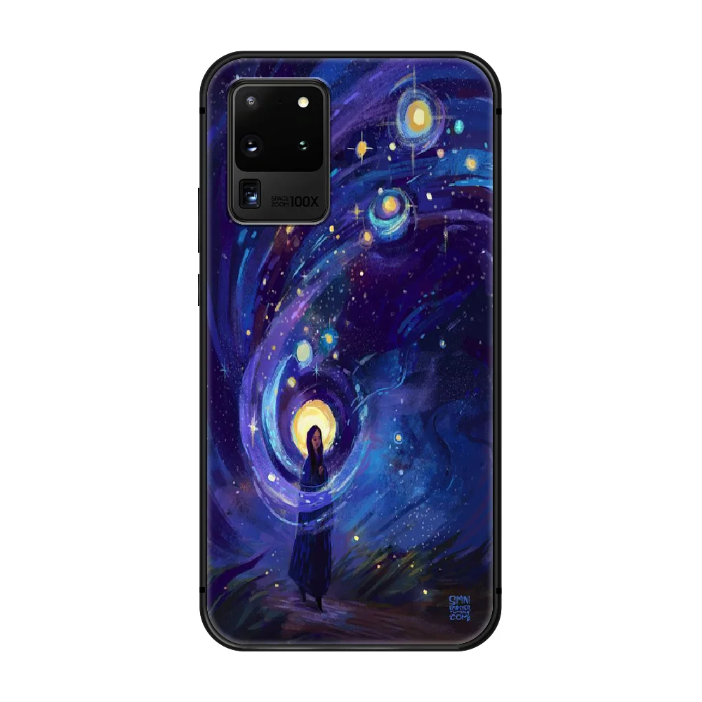 

Art Painting Phone Case cover hull For SamSung Galaxy S 6 7 8 9 10 20 Plus Edge E 5G Lite Ultra black back silicone waterproof