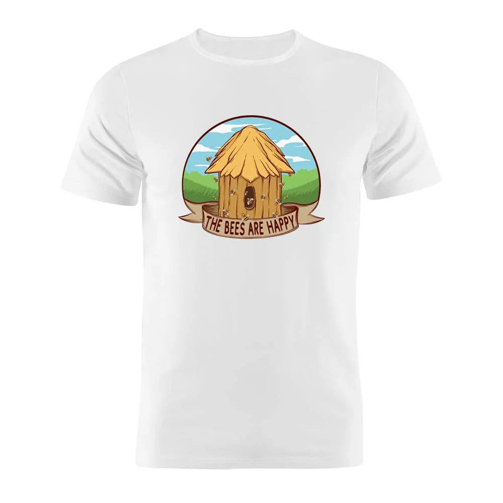 

T Shirt The Bees Are Happy Funny Artwork Tee T Shirts Men