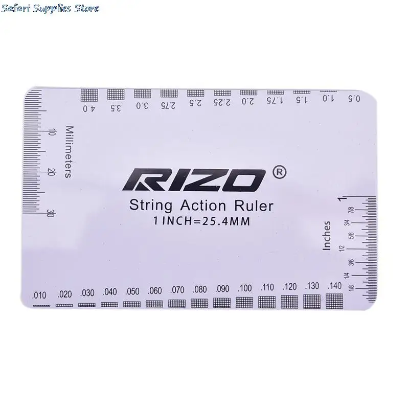 

Stainless Steel 95*63mm Guitar Accessories String Specification Pillow Scale Measuring Ruler for Guitar Bass Electric