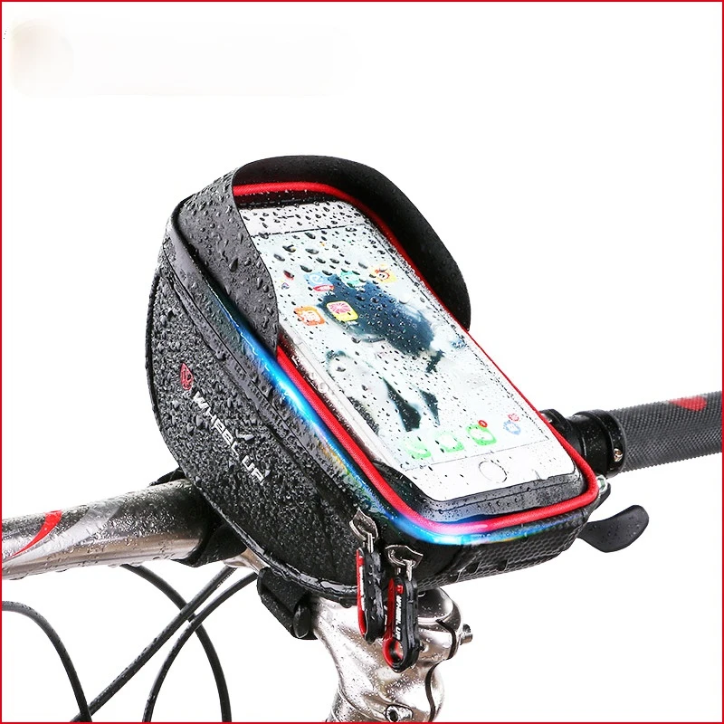 Bicycle Bag Waterproof Touch Screen Cycling Bag Top Front Tube Frame MTB Road Bike Bag 6.5 Phone Case Bike Accessories