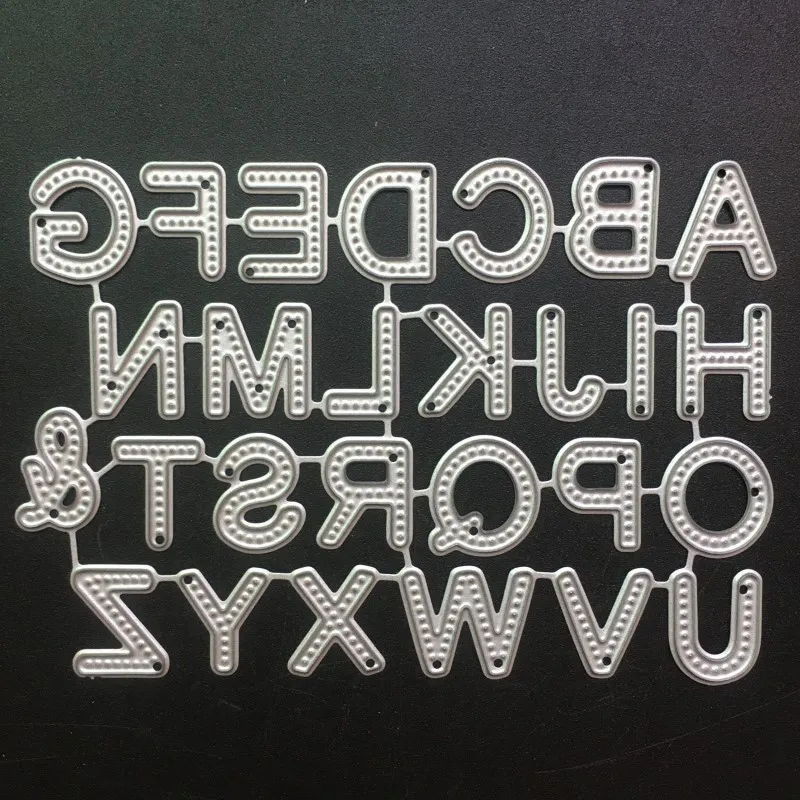 Алфавитные буквы металлические Вырубные штампы для рукоделия альбом