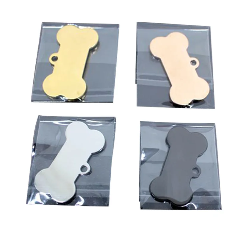 

Stainless Steel Dog Bone Tag 40*21mm Charm Blank Metal Pendant for Engraving Pet ID Wholesale 10pcs
