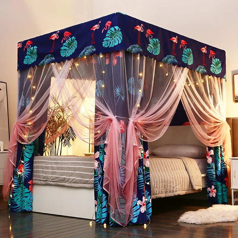 Модная занавеска для кровати затеняющая ткань Москитная сетка дома спальни