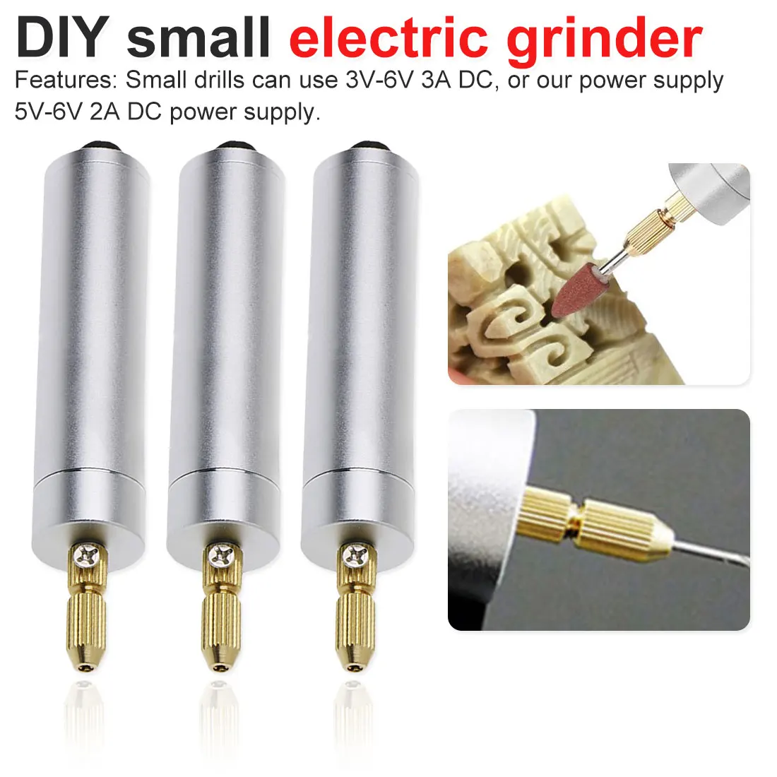

DC 5V DIY miniature electric aluminum hand drill motor PCB-Y103