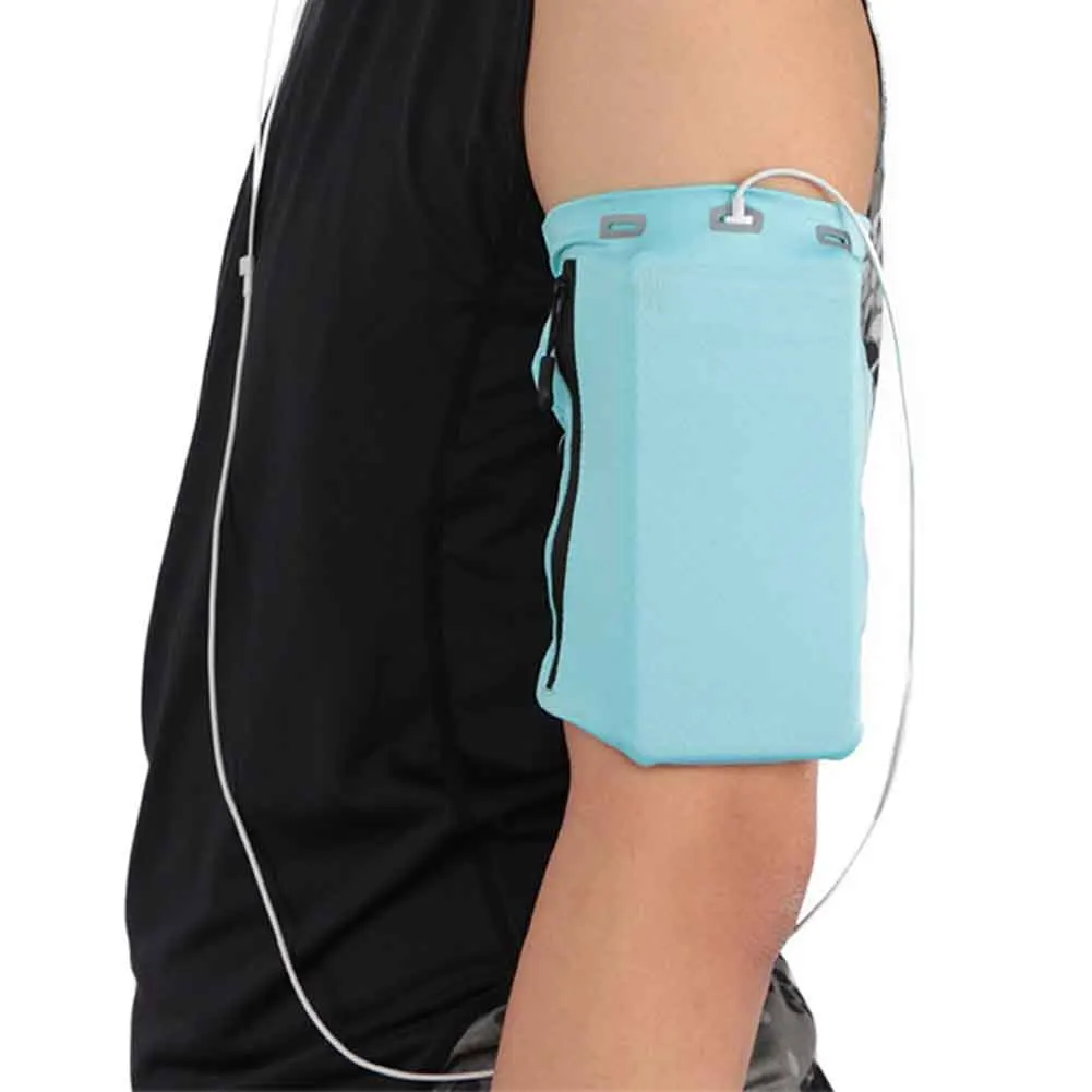 

Elastic Yoga Sports Armband Workouts Running Arm Bag Mobile Phone Universal Fit Fitness Reflective Design Zipper Gym