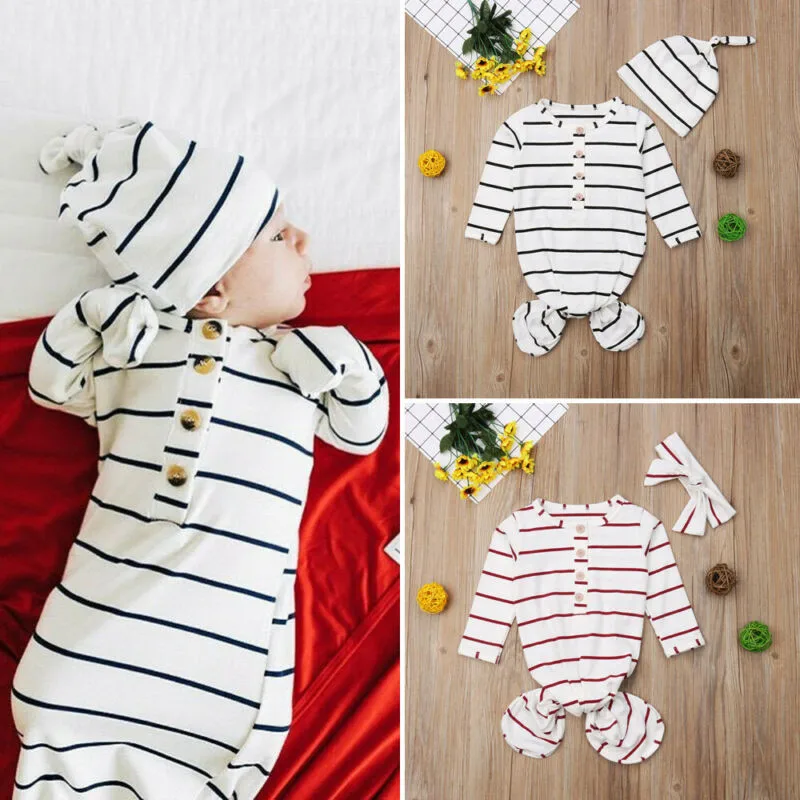 Спальный мешок для новорожденных комплект из 2 предметов в полоску кроватки