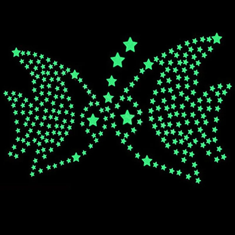 3D светящаяся наклейка для стены флуоресцентные настенные наклейки детской