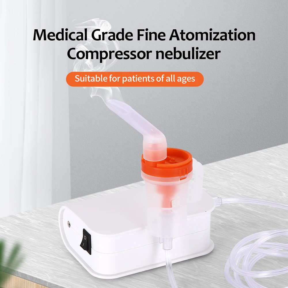 

Portable Silent Compresser Nebulizer Inhaler Refillable Atomizer Medical Medication Aerosolize Therapy Machine Child Adult Mask