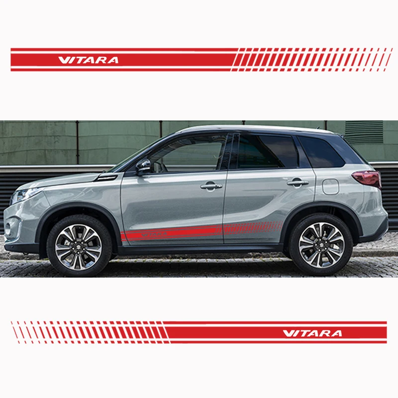 Виниловая наклейка на дверь автомобиля 2 шт. стикер в полоску для Suzuki Vitara