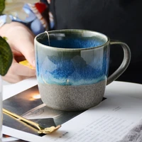 350ml creative ceramic mug kiln beach cup retro office water cups drinking water mug milk coffee cup mugs