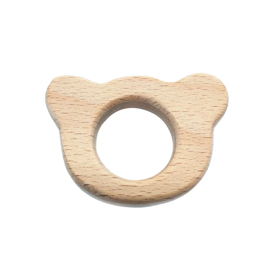 style 3 Bear Head 1 шт., деревянный прорезыватель, деревянная подвеска для соски, цепочка для прорезывания зубов, игрушки в форме Милого Животного, пищевые материалы, Детские Прорезыватели - Цвет: style 3 Bear Head