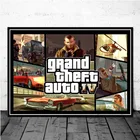 Картина Grand Theft Auto V из Gta 5 на холсте, настенные картины для гостиной, винтажный постер, декоративный домашний декор, плакат
