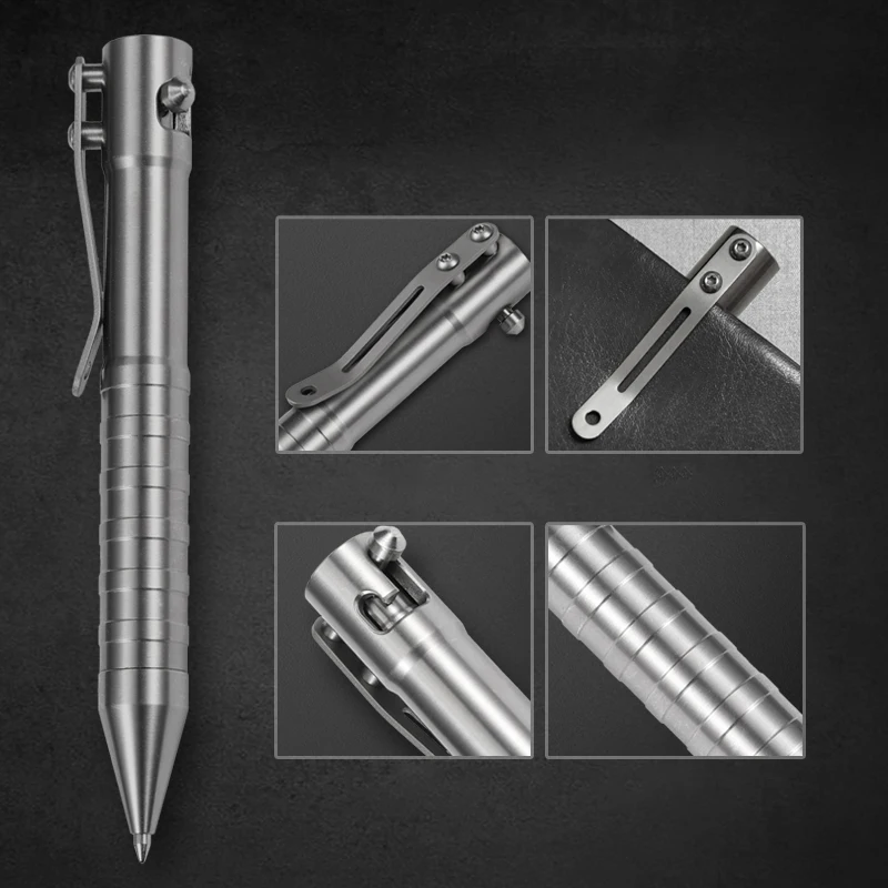 Murah Baut Pena Taktis Titanium Alloy Portable EDC Pertahanan Diri Pulpen Metal