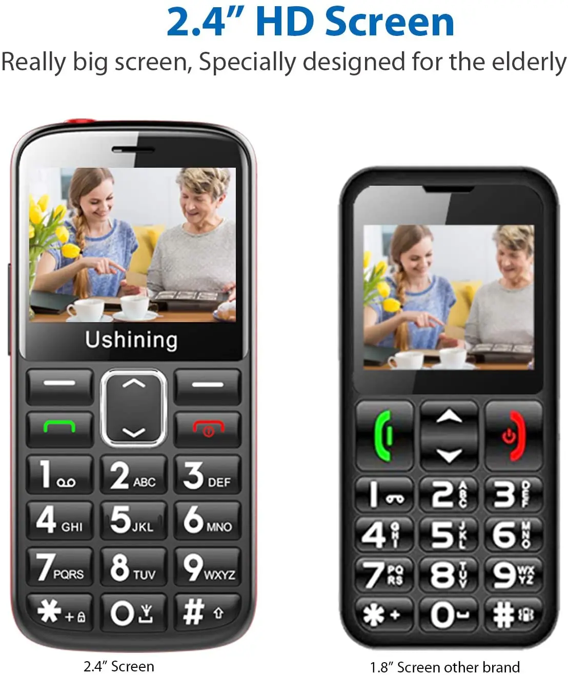 3G GSM большая кнопка мобильный телефон для пожилых людей Две сим карты Бесплатная