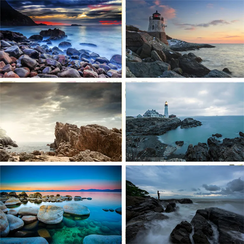 Фотостудия фотография Фон природный пейзаж вид на море пляжная волна HD узор