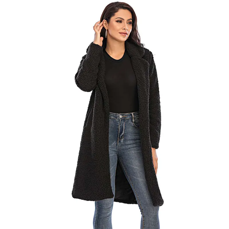 

2020 Autumn Long Winter Coat Woman Faux Fur Coat Women Warm Ladies Fur Teddy Jacket Female Plush Teddy Coat Plus Size Outwear