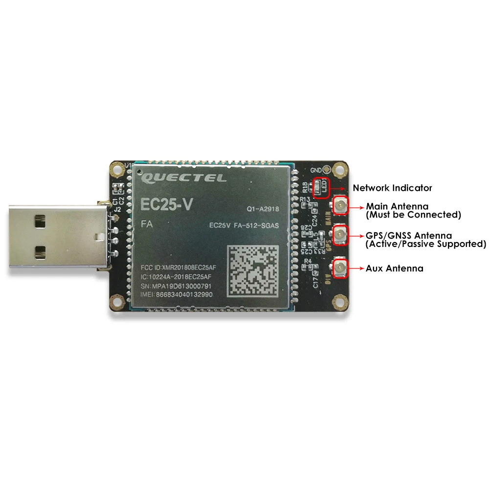 USB-ключ 4G LTE с разъемом для SIM-карты EC25-V/GPS FDD B4/B13 оператор Verizon | Компьютеры и офис