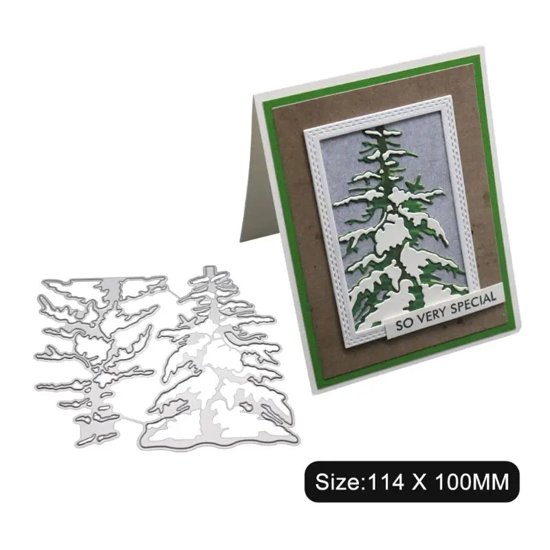 Зимняя Рождественская елка металлический Трафаретный вырубной штамп