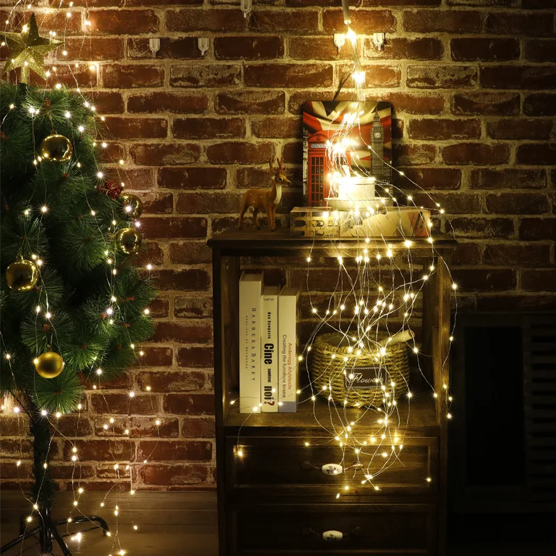 Светодиодная уличная лента на солнечной батарее осветительный шнурок для забора