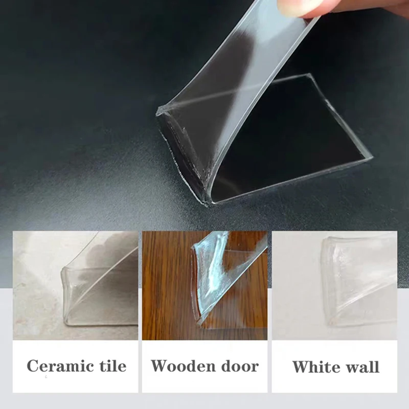 Многоразовая двухсторонняя лента прозрачная Волшебная нано моющийся клей нет