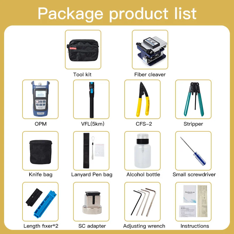 Высококачественный 12 шт./компл. оптоволоконный FTTH прибор для холодного