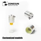Зажимной патрон ZONESUN под заказ, крышка для бутылок с жидкостью для духов, пинцевальная головка для ручной машины для закручивания крышек бутылок, герметик крышек бутылок