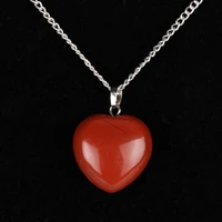 new heart pendants necklaces for women red love drop necklaces silver color chain necklaces party gifts fashion jewelry