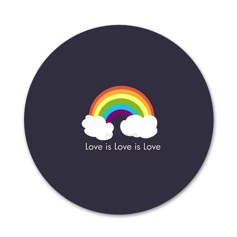 Гей лесбиянок ЛГБТ Радужный Флаг гордость искусство Значки Металлические для