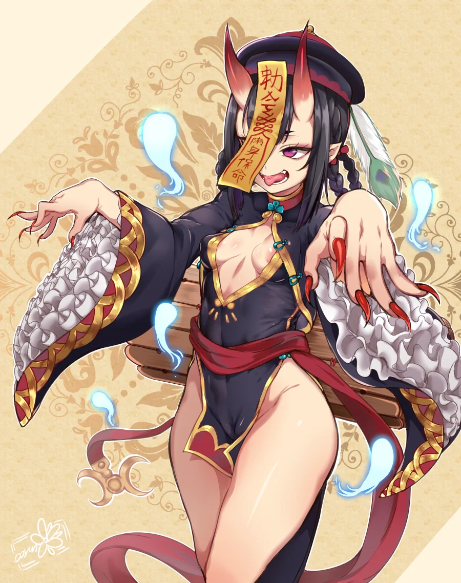 FGO Fate Grand Order Shuten douji зомби парик Чонсам косы косплей синтетические фиолетовые