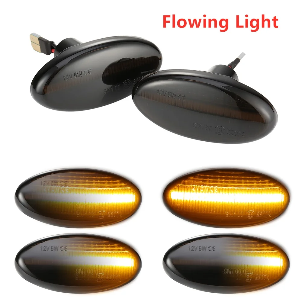 Flowing light 2 шт. светодиодный динамический боковой габаритный указатель поворота светильник для MAZDA 3 для MAZDA 2 5 MPV Высокое качество последовательный мигающий светильник - Испускаемый цвет: Flowing light