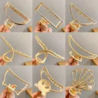 ZOSHI золотые полые геометрические металлические заколки для волос для женщин Винтажная женская шпилька для волос Краб для волос корейские аксессуары для волос