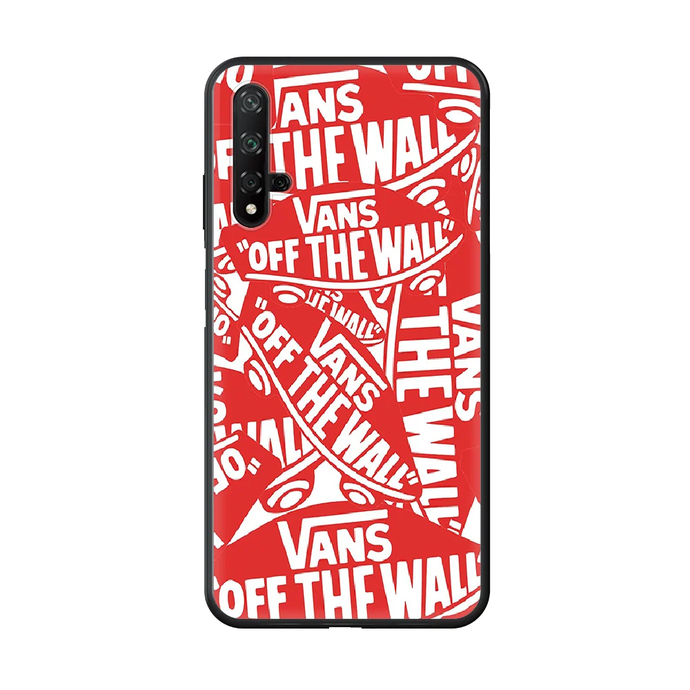 

VANS Phone Case hull For huawei honor 7 8 9 10 20 A S X Lite Pro black shell fashion Etui art cell cover trend cover 3D coque